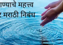 पाण्याचे महत्त्व वर मराठी निबंध Importance Of Water Essay In Marathi