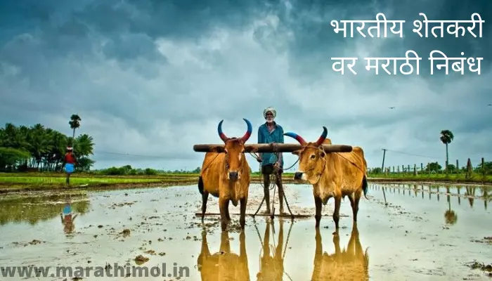 भारतीय शेतकरी वर मराठी निबंध Essay On Indian Farmer In Marathi