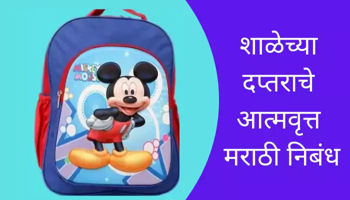 Essay On Autobiography Of School Bag In Marathi