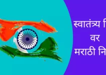 स्वातंत्र्य दिन वर मराठी निबंध Essay On Independence Day In Marathi